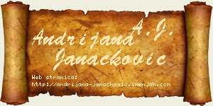 Andrijana Janaćković vizit kartica